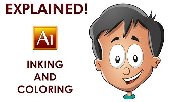Drawing Inking and Coloring a Cartoon Character - Adobe Illustrator Tutorial