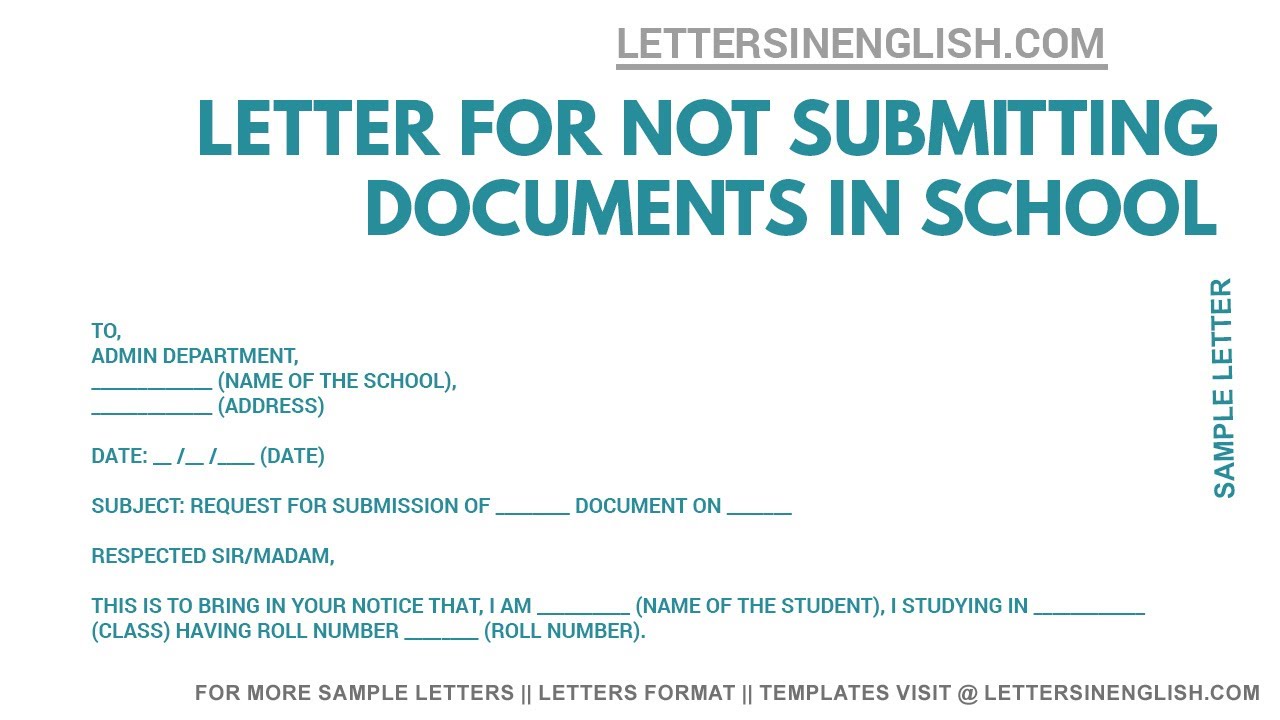 letter for not submitting assignment