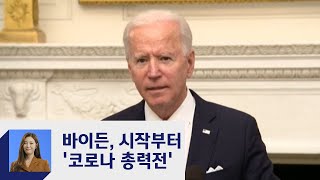 바이든 "지금은 전시상황"…시작부터 '코로나 총력전'  / JTBC 정치부회의