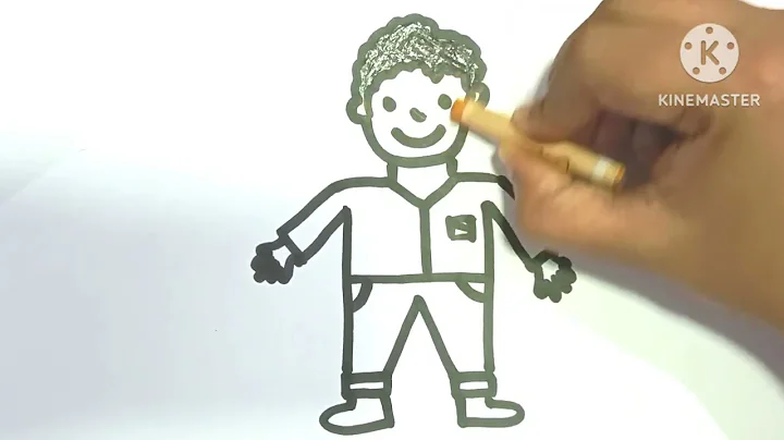 How to Draw a Human from letter H - Draw for kids - Simple and easy Human from letter H drawing