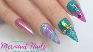 Mermaid Nails ??‍♀️ Glitterama Acrylic Nails | Acrylic Nail Art