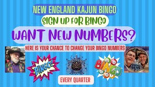 Here is Your Chance to Sign Up or Change your BINGO Numbers ~ Want New Numbers for Bingo?