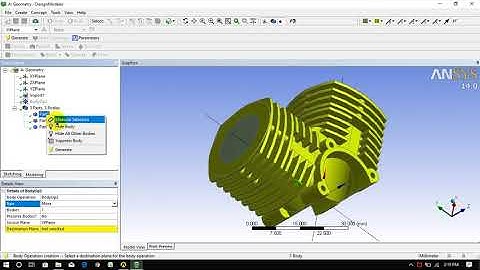 Analysis on V Engine in Ansys Fluent for Thermo Transient Analysis in Ansys Workbench Part 1