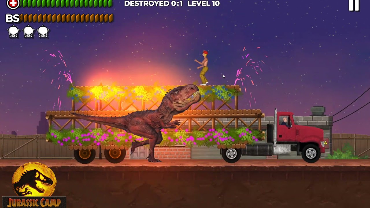 Funny moments of Dinosaur Game (level 2 clear), Rio Rex Game
