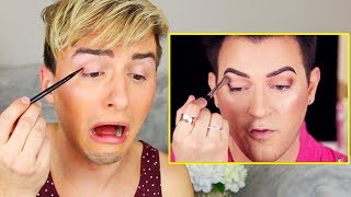 I TRIED FOLLOWING A MANNY MUA MAKEUP TUTORIAL