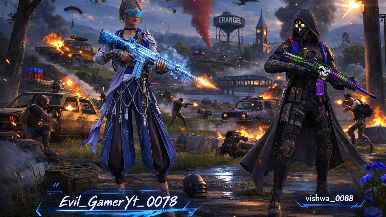 BGMI Gameplay Erangle ♥️ with @VISHWA_0088-DON 🫶❤️