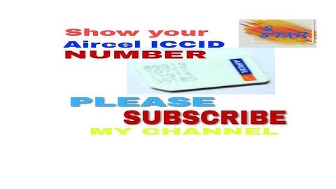 How to show Aircel ICCID number. /How to port without ICCID number