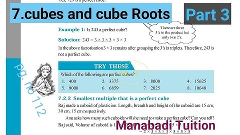 8th class maths| chapter 7|cubes and cube roots| try these pg no 112 |part 3|CBSE|NCERT|