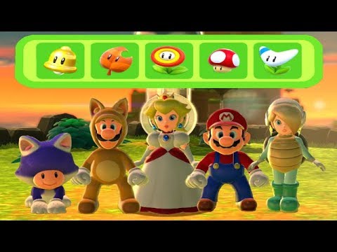 Super Mario 3d World All Character Power Up Suits Youtube