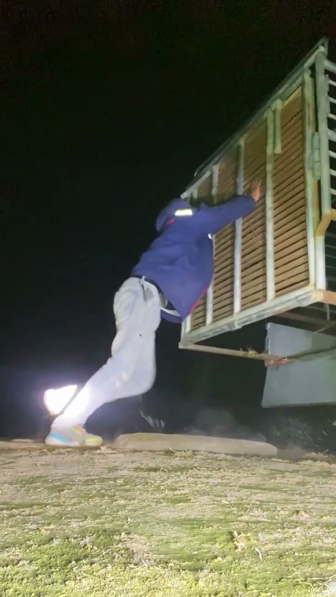 The process of loading the fallen carriage