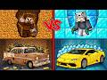 ZENGİN VS FAKİR LÜKS ARABA MADENİ YARIŞI - Minecraft