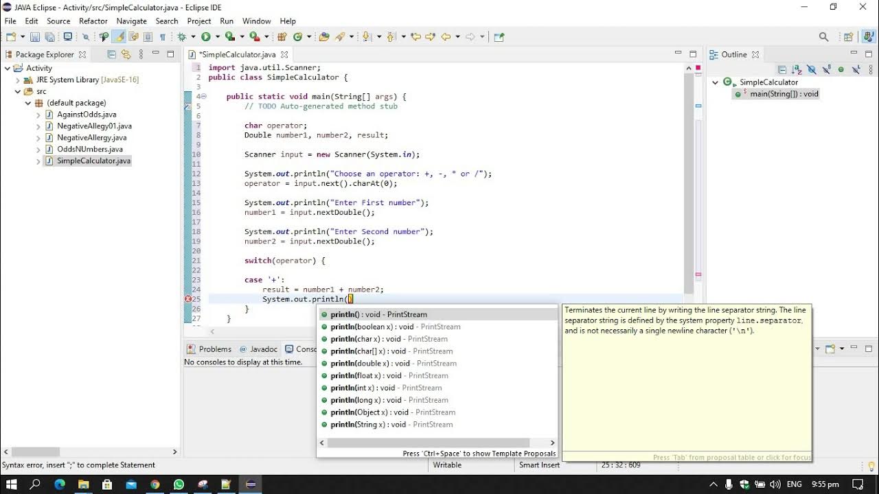 Java Program to Make a Simple Calculator Using switch...case - YouTube