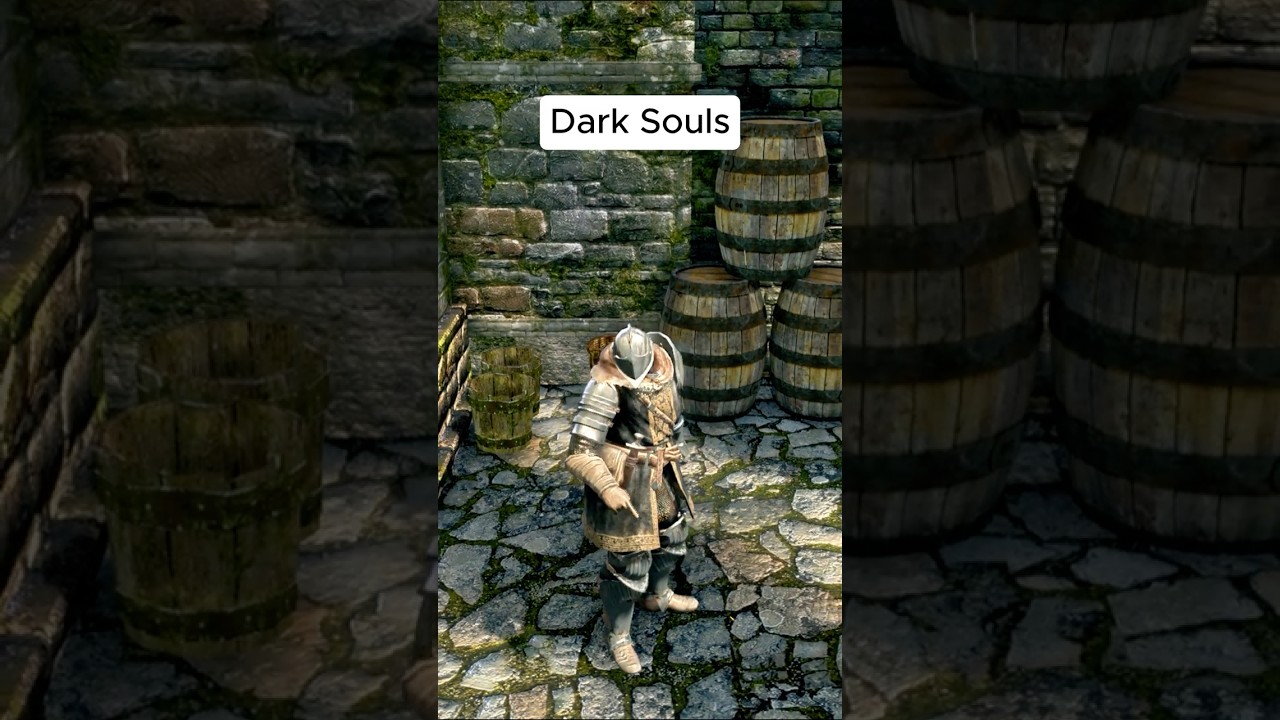 Evolution of Point Down Gesture in Dark Souls 1-3