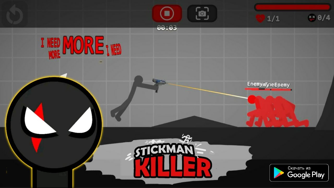 STICKMAN KILLER С РЕДАКТОРОМ УРОВНЕЙ ОБЗОР STICKMAN KILLER FULL VERSION