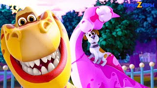 Мультик Турбозавры Собака друг динозавра Анимационный сериал для детей Мультики