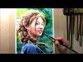 Watercolor portrait painting - TWICE Tzuyu 트와이스 쯔위 수채화 채색, 인물수채화