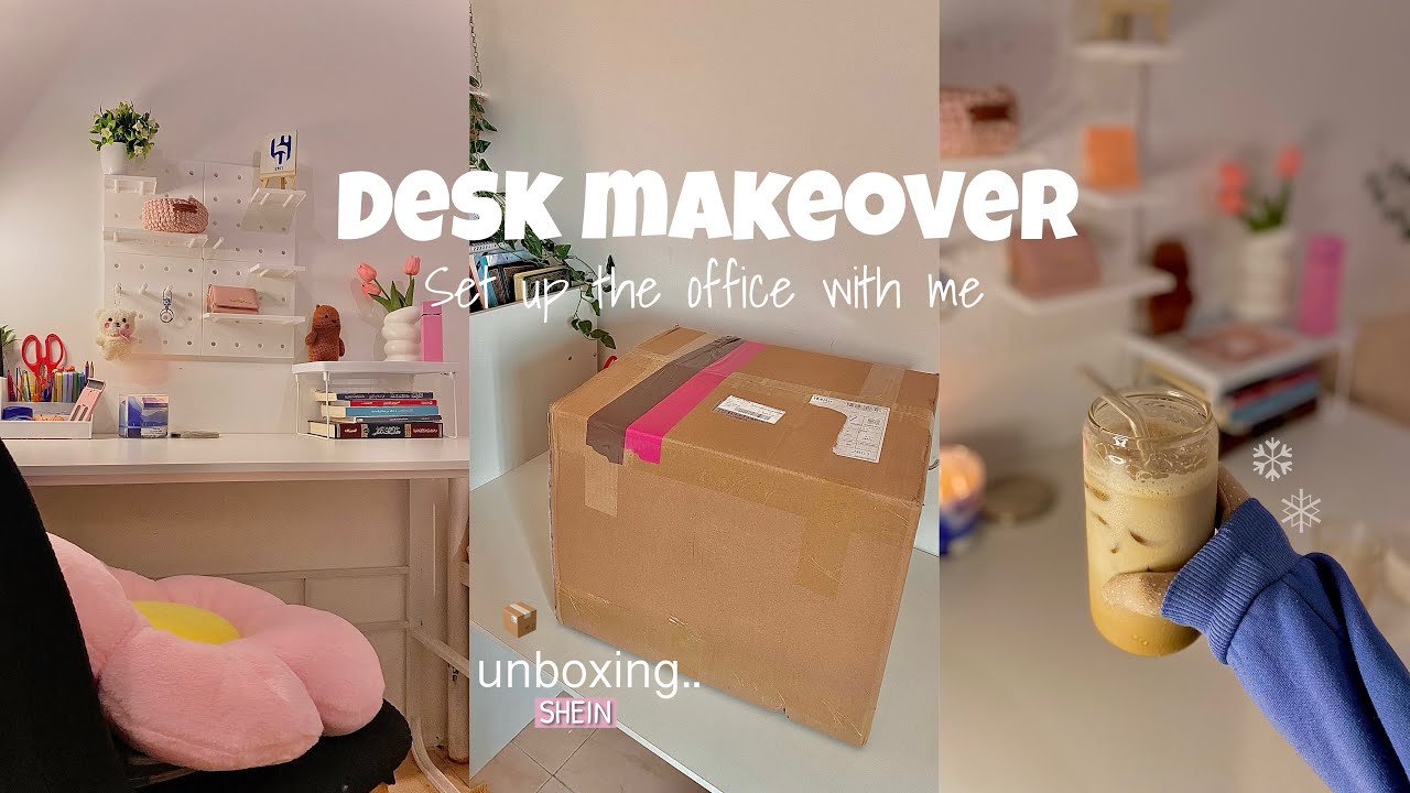 غيرت ديكور مكتبي من شي ان 🌷 • انبوكسنق 📦 • جوله في غرفتي 🛏️🧸 | Set up the office with me