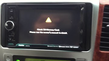 Clarion check sd card error?