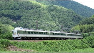 空笛サービス！中央本線/須原-倉本の有名撮影地を通過する189系快速木曽満喫号+211系普通+383系特急ワイドビューしなの