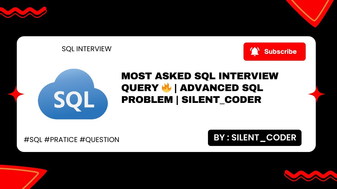 Most Asked SQL Interview Query 🔥 | Advanced SQL Problem | 