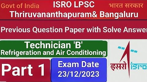 ISRO LPSC RAC previous year question paper //MRAC question paper/Part 1//2023 #isropreviousyearpaper
