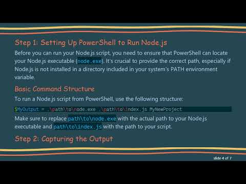 How to Run Node.js Scripts from PowerShell and Utilize Their Output