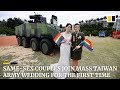 Same-sex couples for the first time marry at Taiwan’s mass army wedding