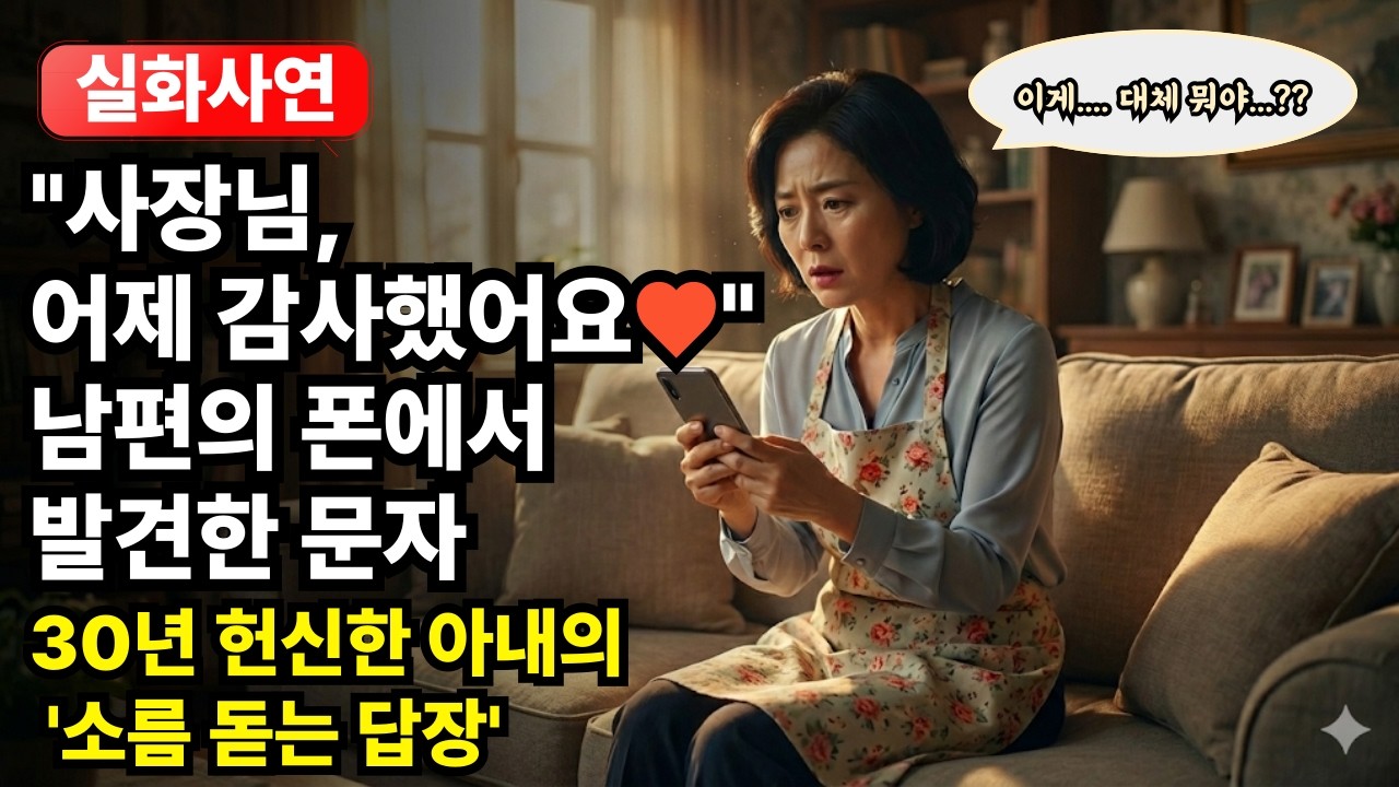남편 핸드폰에서 울린 '♥' 메시지, 그 다음 일어난 일