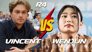 Prince vs Queen | Vincent Keymer vs Ju Wenjun | TePe Sigeman Chess Tournament 2024 Round 4