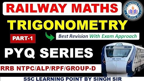 TRIGONOMETRY (Part-1)Pinnacle Railway Maths 6200 Book Solution By Singh Sir || #Railway