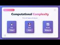 Computational Complexity Explained for Beginners 🚀 | Understand Time & Space Complexity