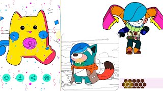 Coloring games in mobile app: coloring book, drawing, painting with light screenshot 3
