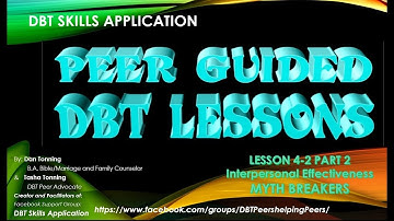 Myth Breakers (Interpersonal Effectiveness Module) 4-2 pt. 2 for PEER GUIDED DBT LESSONS