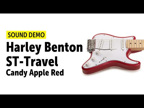 Harley Benton ST-Travel Candy Apple Red - Sound Demo (no talking)