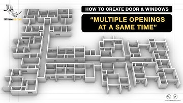 How to create door & window openings in a easy way  | Rhino tutorial for architects