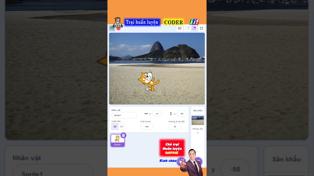 Bài tập scratch, đây có phải là sự kiện hay không ?