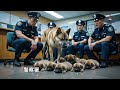 母犬が子犬たちと一緒に警察署に駆け込む!警察官の意外な反応に涙!