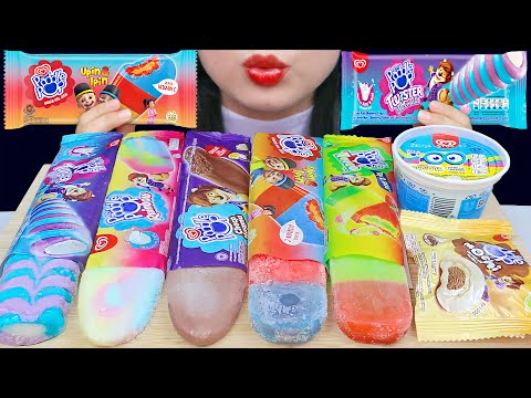 ASMR PADDLE POP ICE CREAM 🍦 PADDLE POP UPIN & IPIN, MINIONS, TWISTER, CHOCO MAGMA, TRICO, RAINBOW