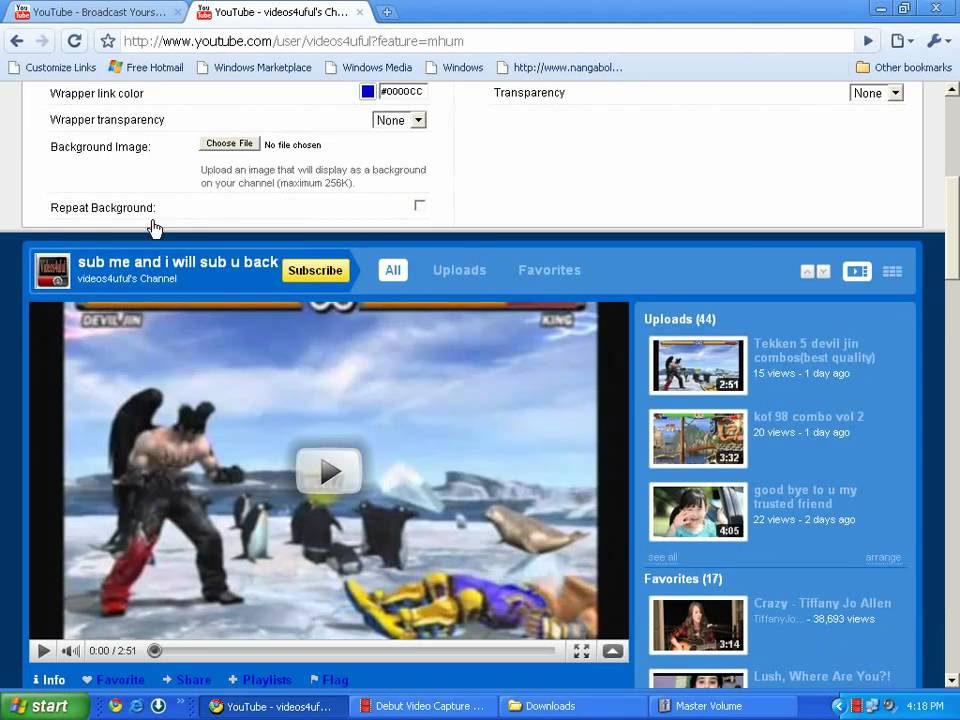 how to change your youtube channel background image YouTube