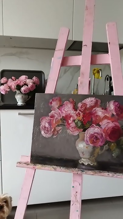 садовые розочки #роза#сад#привет#кувшин#живопись#живописьмаслом# ...