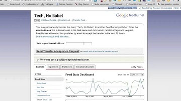 Transferring a feedburner feed