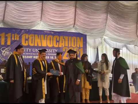 Attending 11th convocation at city university information & technology Peshawar