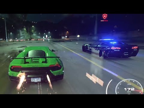 need-for-speed-heat---cop-chase-heat-level-5-escape---lamborghini-huracan-performante