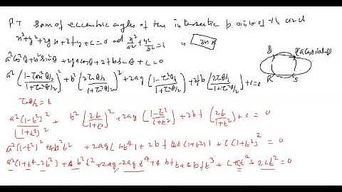 ELLIPSE:INTERSECTION OF CIRCLE WITH ELLIPSE