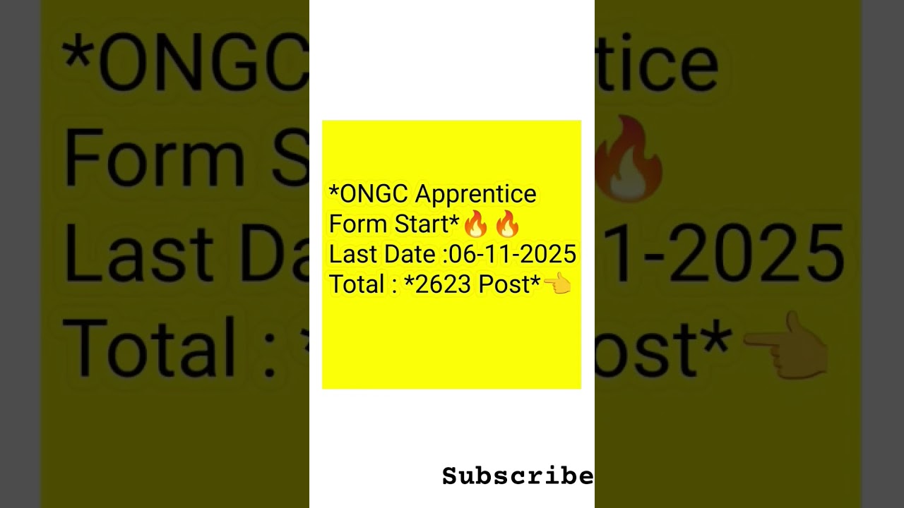 ONGC Apprentice | Online Form 2025 | Get Started 