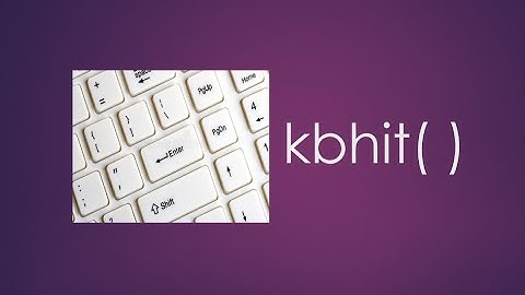Project in C Tutorial 09:: kbhit()-  keyboard is pressed or not in C