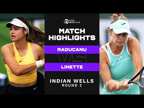 Emma Raducanu vs. Magda Linette | 2023 Indian Wells Round 2 | WTA Match Highlights
