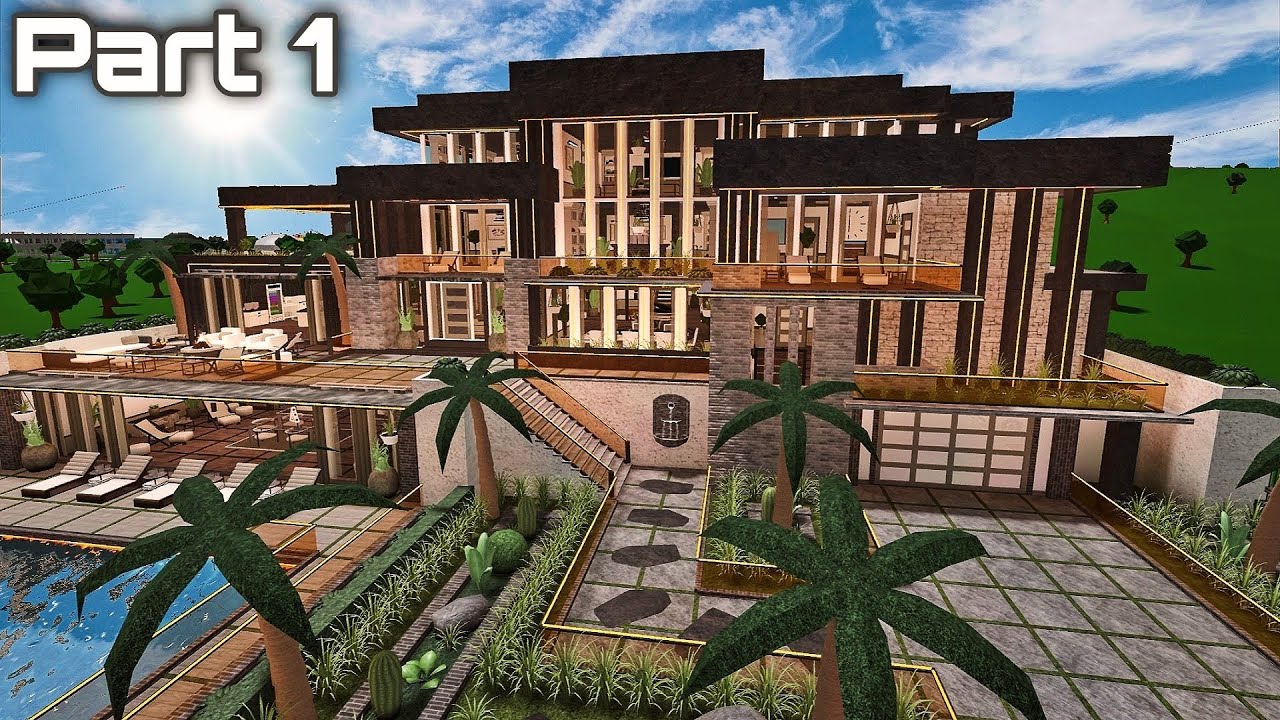 35k MODERN MANSION  bloxburg house build *WITH VOICE* 