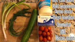 Cucumber stuffed cherry tomatoes