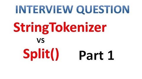 StringTokenizer vs Split() in java Part 1- Hindi